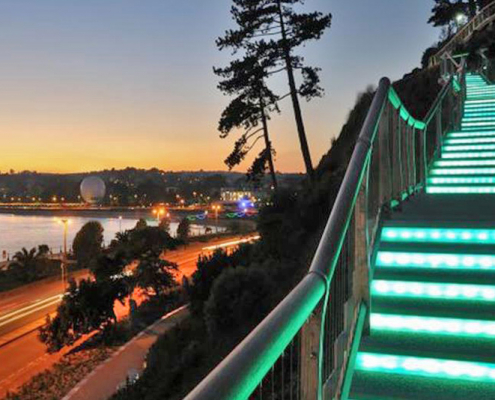 Rock Walk at night